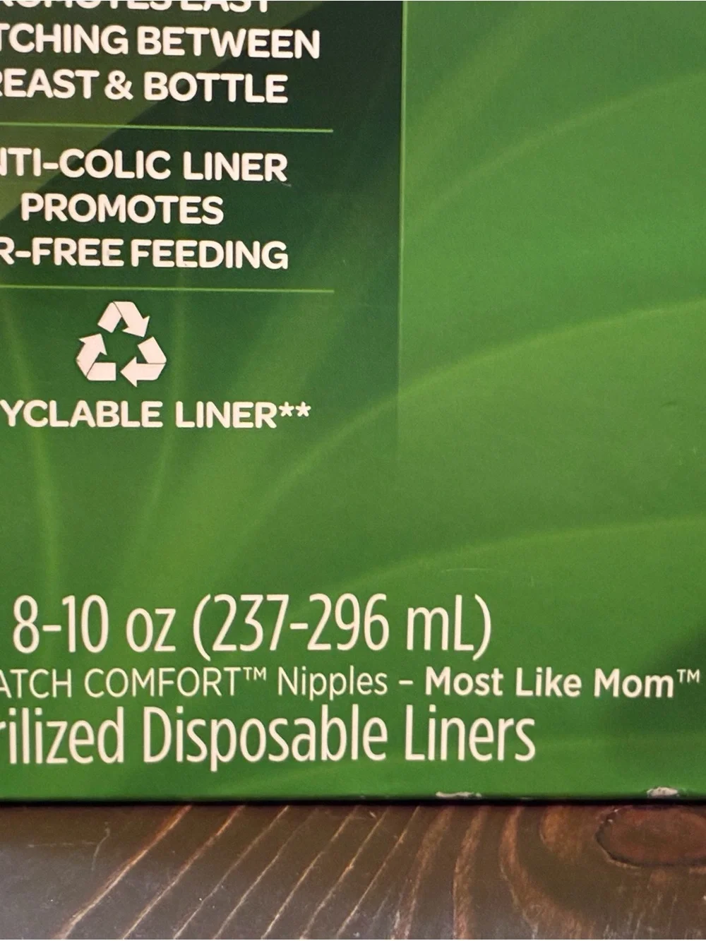 Playtex Baby Clear Feeding Bottle with Green Accent Graphics
